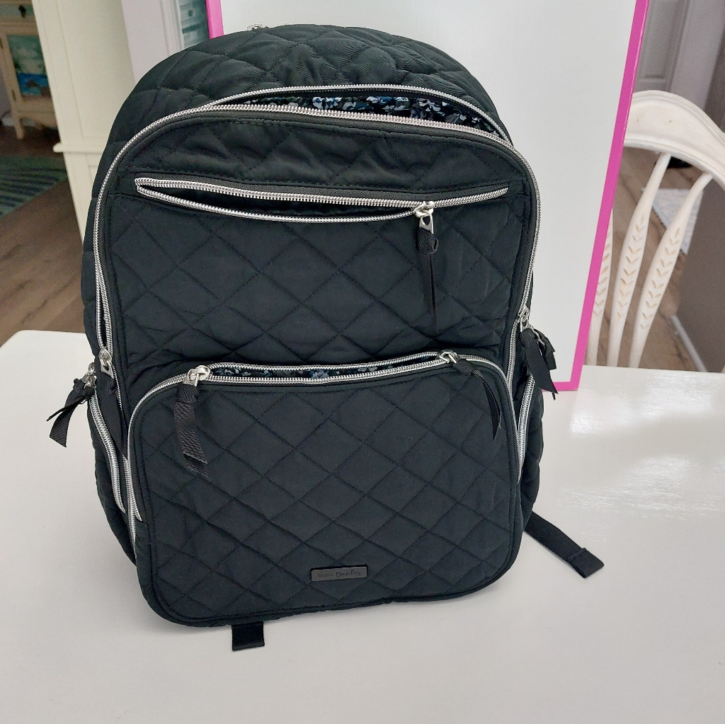 Vera Bradley Performance Twill Commuter Backpack Classic Black Nwt
